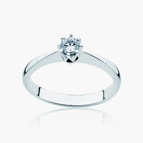 Pierścionek zaręczynowy Triumph of Love: białe złoto, diament